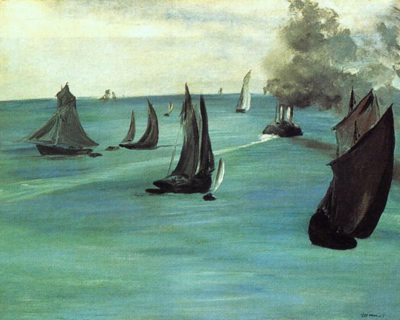 Edouard Manet The Beach at Sainte-Adresse